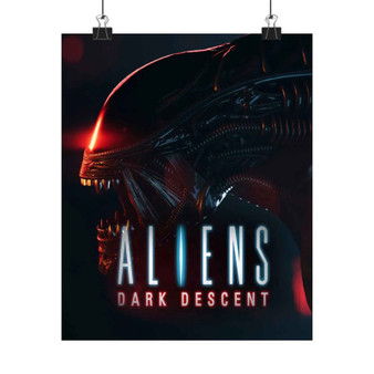 Aliens Dark Descent Art Print Satin Silky Poster for Home Decor