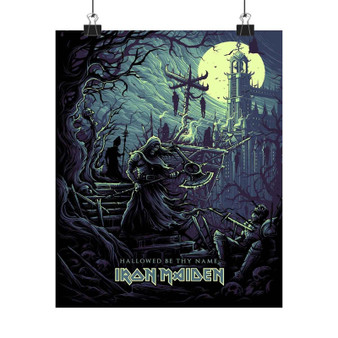 Fear Of The Dark Iron Maiden Art Print Satin Silky Poster for Home Decor