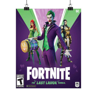 Fortnite The Last Laugh Bundle PS5 Art Print Satin Silky Poster for Home Decor