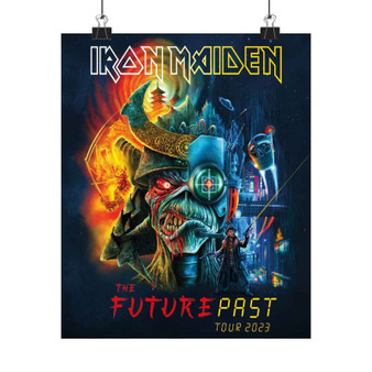 Iron Maiden Future Past Tour 2023 Art Print Satin Silky Poster for Home Decor