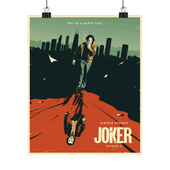 Joker Put on Happy Face Art Print Satin Silky Poster for Home Decor