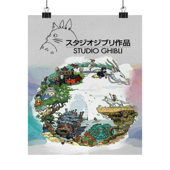 Studio Ghibli Poster Art Print Satin Silky Poster for Home Decor