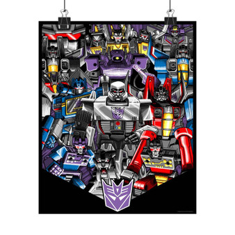 Transformers G1 Collage Art Print Satin Silky Poster for Home Decor