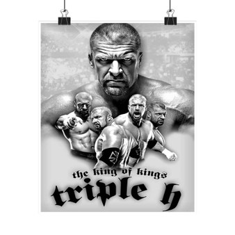 Triple H The King Art Print Satin Silky Poster for Home Decor