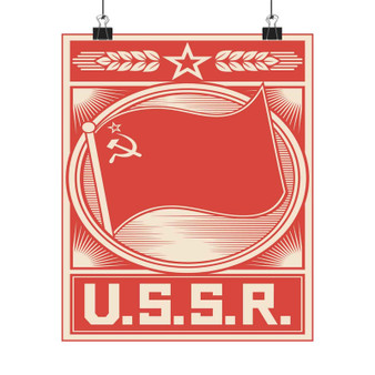 USSR Poster Art Print Satin Silky Poster for Home Decor
