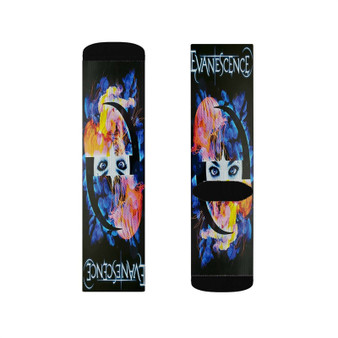 Evanescence Polyester Sublimation Socks Unisex Regular Fit White