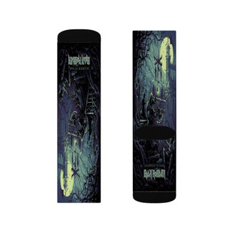 Fear Of The Dark Iron Maiden Polyester Sublimation Socks Unisex Regular Fit White