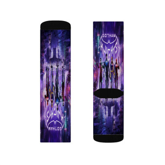 Gotham Knights Polyester Sublimation Socks Unisex Regular Fit White