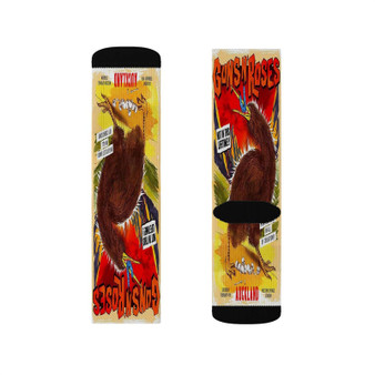 Guns N Roses Auckland US Polyester Sublimation Socks Unisex Regular Fit White