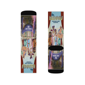 Krapopolis Polyester Sublimation Socks Unisex Regular Fit White