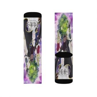 Sacrificial Princess and the King of Beasts Polyester Sublimation Socks Unisex Regular Fit White