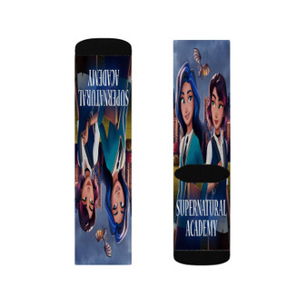 Supernatural Academy Polyester Sublimation Socks Unisex Regular Fit White