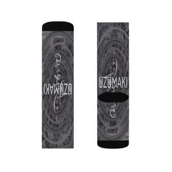 Uzumaki Polyester Sublimation Socks Unisex Regular Fit White