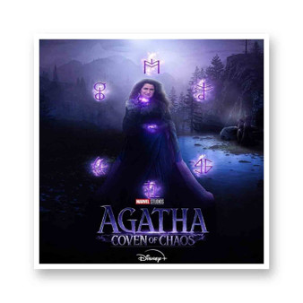 Agatha Coven of Chaos Disney White Transparent Vinyl Glossy Kiss-Cut Stickers