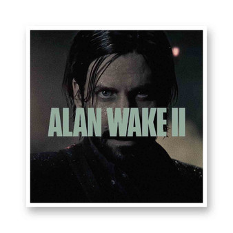 Alan Wake 2 White Transparent Vinyl Glossy Kiss-Cut Stickers