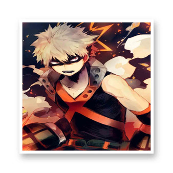 Bakugou Boku no Hero Academia White Transparent Vinyl Glossy Kiss-Cut Stickers