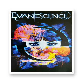 Evanescence White Transparent Vinyl Glossy Kiss-Cut Stickers