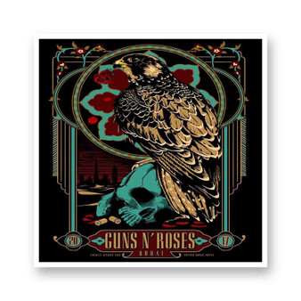 Guns N Roses Dubai White Transparent Vinyl Glossy Kiss-Cut Stickers