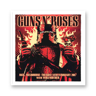 Guns N Roses Melbourne White Transparent Vinyl Glossy Kiss-Cut Stickers
