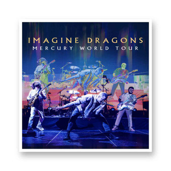 Imagine Dragons Mercury World Tour 2023 White Transparent Vinyl Glossy Kiss-Cut Stickers