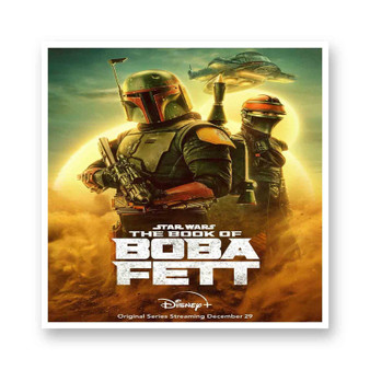 Star Wars The Book of Boba Fett White Transparent Vinyl Glossy Kiss-Cut Stickers