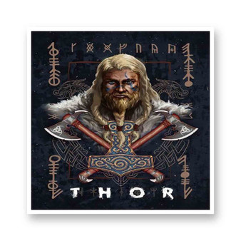 Thor Asgard White Transparent Vinyl Glossy Kiss-Cut Stickers