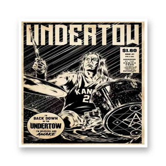 Undertow Poster White Transparent Vinyl Glossy Kiss-Cut Stickers