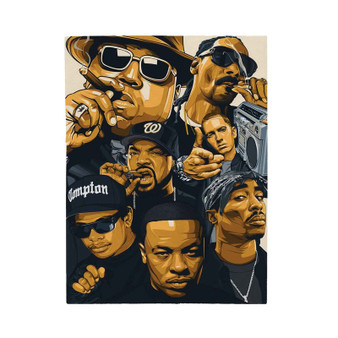 Eminem Tupac Biggie Snoop Dogg Ice Cube Polyester Bedroom Family Velveteen Plush Blanket