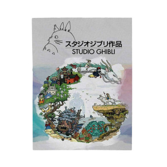 Studio Ghibli Poster Polyester Bedroom Family Velveteen Plush Blanket