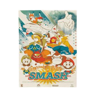 Super Smash Bros Nintendo Polyester Bedroom Family Velveteen Plush Blanket