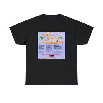 Bad Bunny World s Hottest Tour 2022 Classic Fit Unisex Heavy Cotton Tee T-Shirts Crewneck