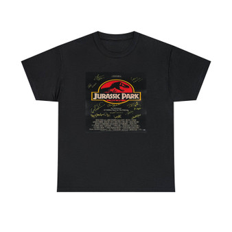 Jurassic Park Poster Signed By Cast Classic Fit Unisex Heavy Cotton Tee T-Shirts Crewneck