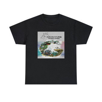 Studio Ghibli Poster Classic Fit Unisex Heavy Cotton Tee T-Shirts Crewneck