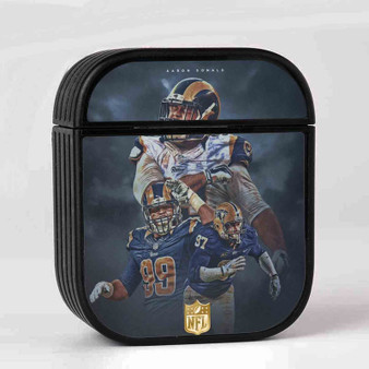 Aaron Donald LA Rams Case for AirPods Sublimation Slim Hard Plastic Glossy