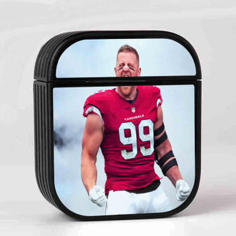 JJ Watt Arizona Cardinals Case for AirPods Sublimation Slim Hard Plastic Glossy