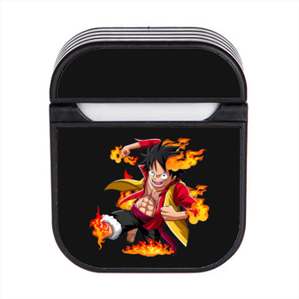 Luffy One Piece Fire Case for AirPods Sublimation Slim Hard Plastic Glossy