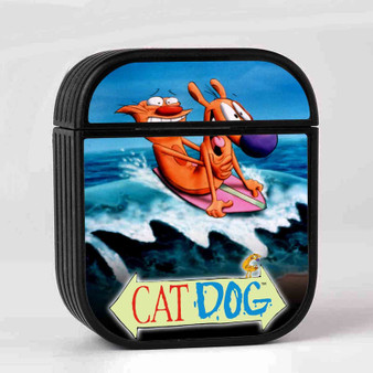 CatDog Case for AirPods Sublimation Slim Hard Plastic Glossy