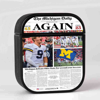 11 30 The Michigan Daily Front Case for AirPods Sublimation Slim Hard Plastic Glossy