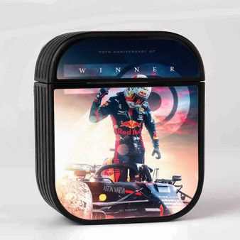 Max Verstappen F1 Winner Case for AirPods Sublimation Slim Hard Plastic Glossy