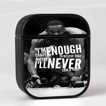 Jon Jones Quotes Case for AirPods Sublimation Slim Hard Plastic Glossy