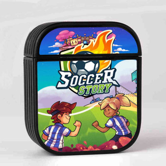 Soccer Story Case for AirPods Sublimation Slim Hard Plastic Glossy