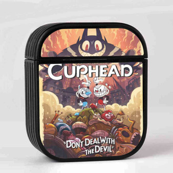 Cuphead Dont Deal With Devil Case for AirPods Sublimation Slim Hard Plastic Glossy