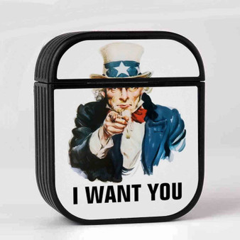 I Want You Poster Case for AirPods Sublimation Slim Hard Plastic Glossy