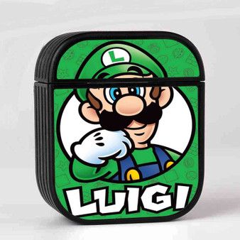 Luigi Super Mario Bros Nintendo Case for AirPods Sublimation Slim Hard Plastic Glossy