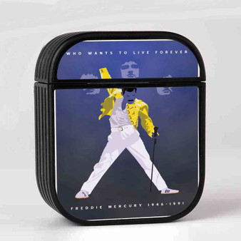 Freddie Mercury 1946 1991 Case for AirPods Sublimation Hard Plastic Glossy