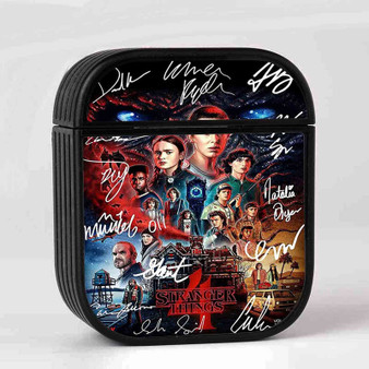 Stranger Things Poster Signed By Cast Case for AirPods Sublimation Hard Plastic Glossy