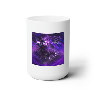 Black Panther White Ceramic Mug 15oz Sublimation With BPA Free