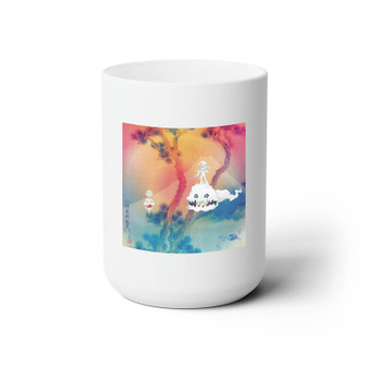 Kids See Ghosts White Ceramic Mug 15oz Sublimation With BPA Free