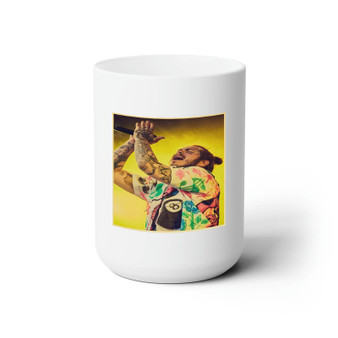 Post Malone Concert White Ceramic Mug 15oz Sublimation With BPA Free