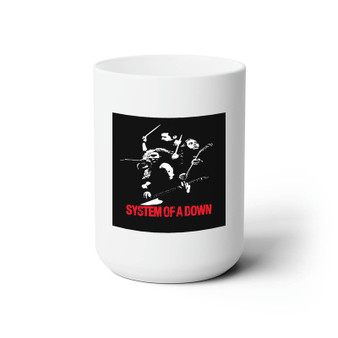 System of a Down Black White Ceramic Mug 15oz Sublimation With BPA Free